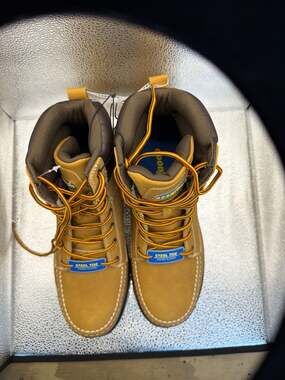 Goodyear Penn-ST Steel Toe Moc Toe Work Boots Wheat